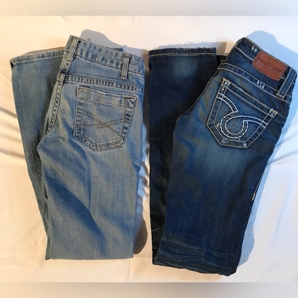 LOT OF 2 PAIR EUC JEANS SIZE 24” BIG STAR DENIM & AEROPOSTALE - Picture 1 of 7